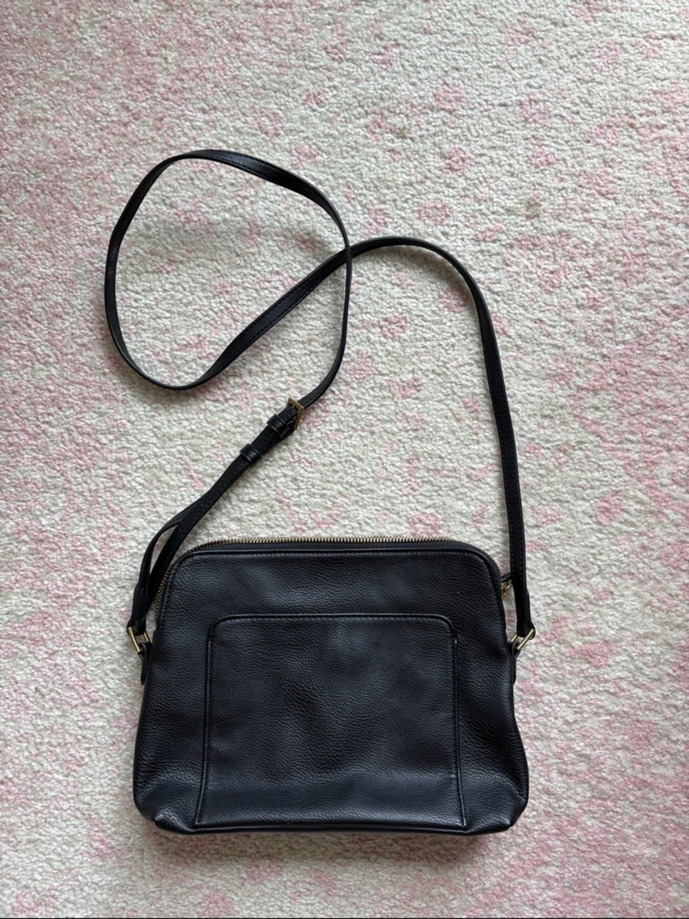 Target Black Pebbled Leather Crossbody Bag